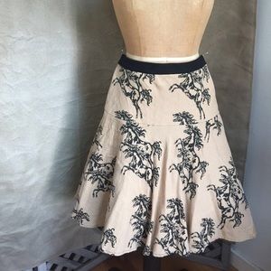 Odille for Anthropologie Wild Horses circle skirt